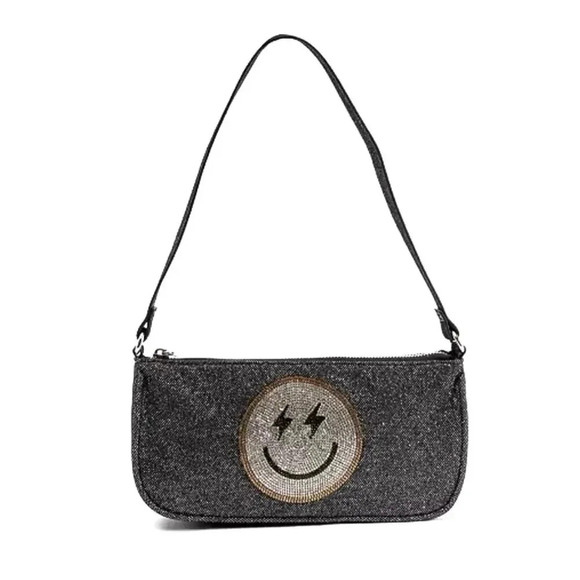 NWT Skinny Dip London Women’s Amber Smile Shoulder Bag Black Sparkly - Picture 1 of 6
